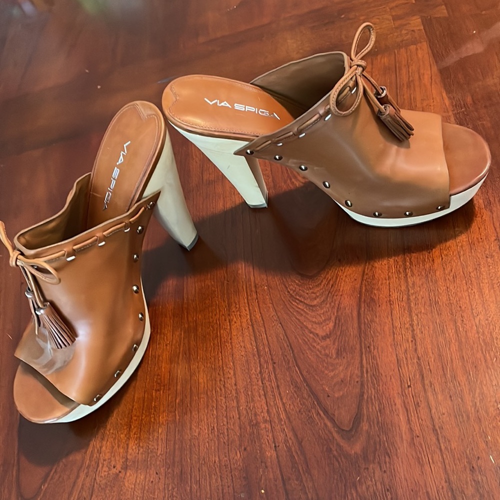 Via Spiga ALLSTON Leather Heels Size 8 - Picture 8 of 9